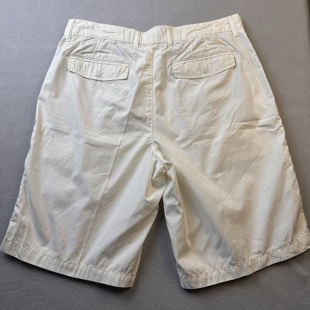 Tommy Bahama Off White shorts Safari Resort Beach Vibes RELAX 10" length Size 34 - Picture 2 of 11